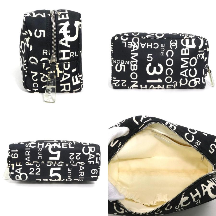 CHANEL（シャネル） ポーチ バイシー キャンバス ブラック/オフ