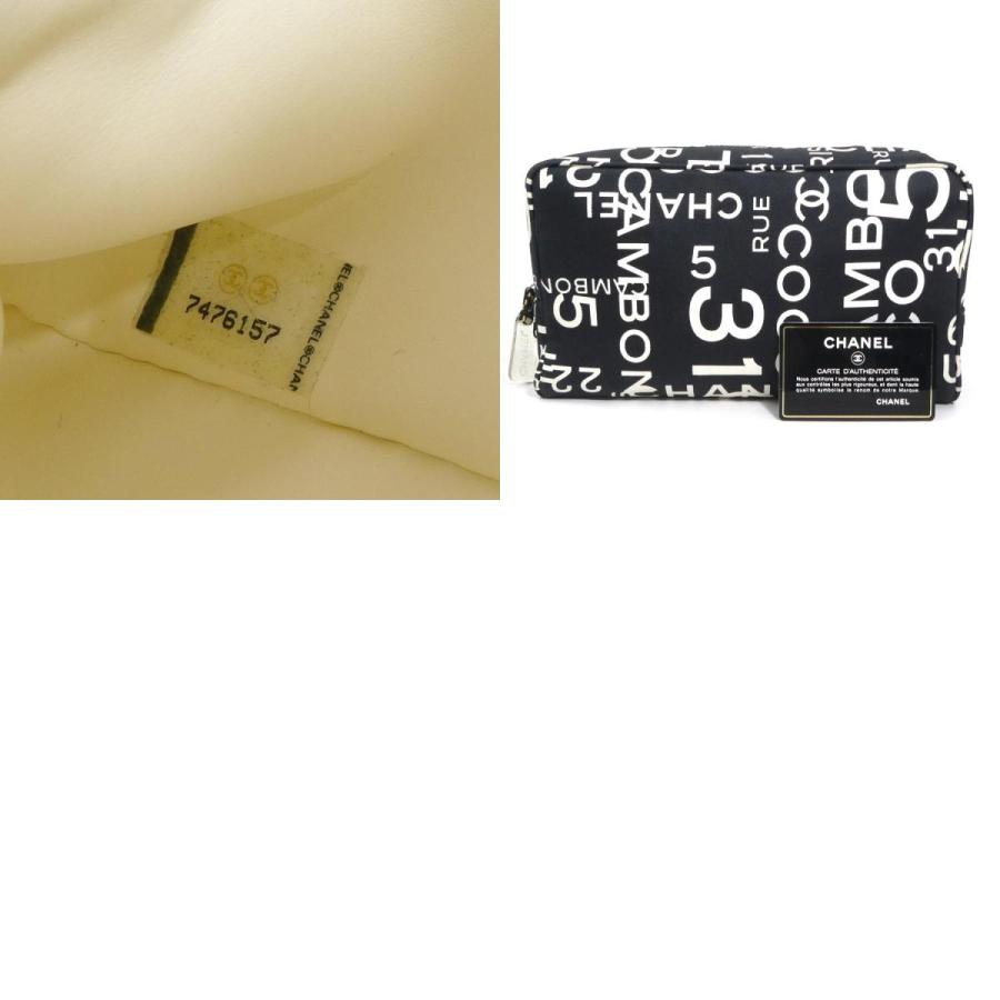 CHANEL シャネル バイシー ポーチ ブラック/オフホワイト 14054 レディース【中古】 e60936g CHANEL（シャネル） ポーチ バイシー キャンバス ブラック/オフ
