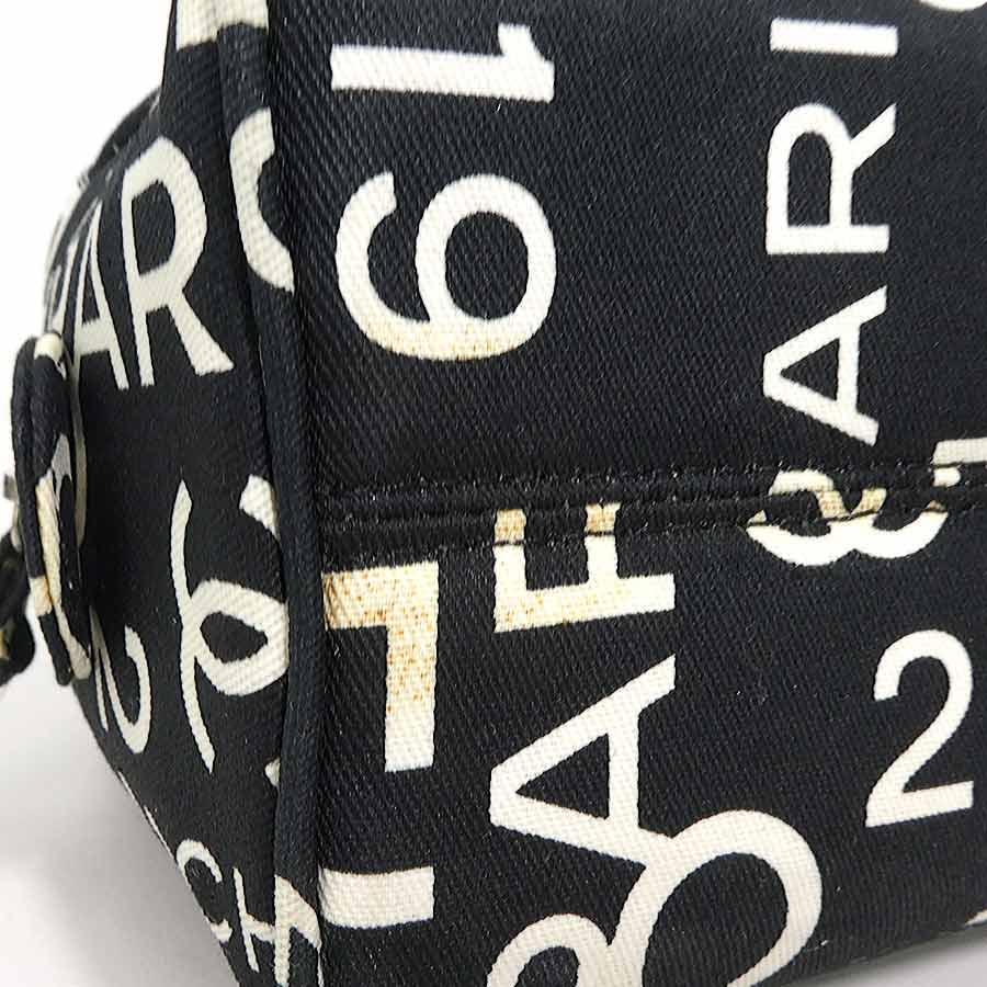 CHANEL（シャネル） ポーチ バイシー キャンバス ブラック/オフ