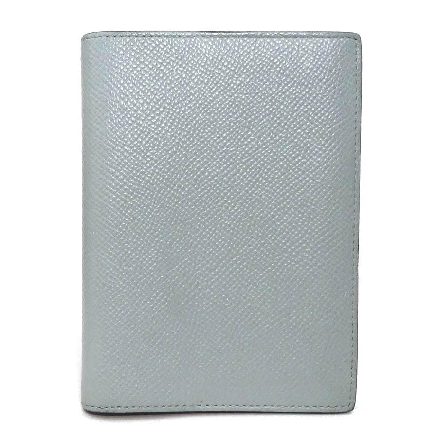 HERMES（エルメス） 手帳カバー レザー グレー/レッドオレンジ