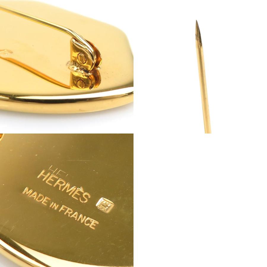 エルメス　HERMES　エマイユ　七宝焼　ブローチ HERMES（エルメス） ブローチ 七宝焼き メタル/エナメル ゴールド
