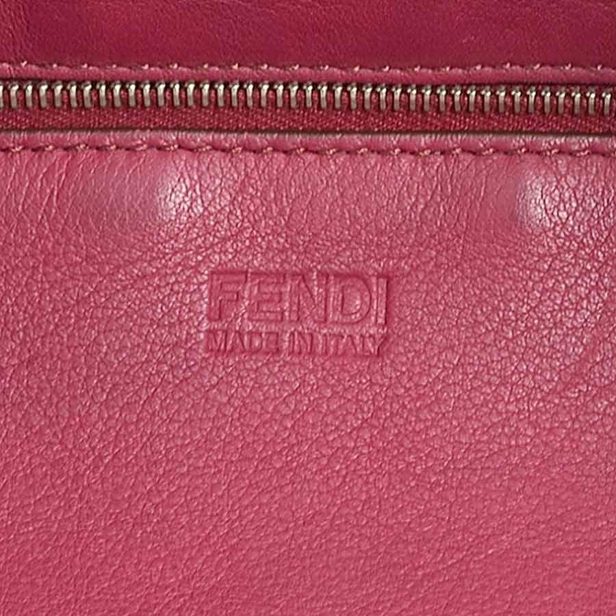 フェンディ FENDI ハンドバッグ トートバッグ オールイン ショッピング レザー ボルドー/ブラック