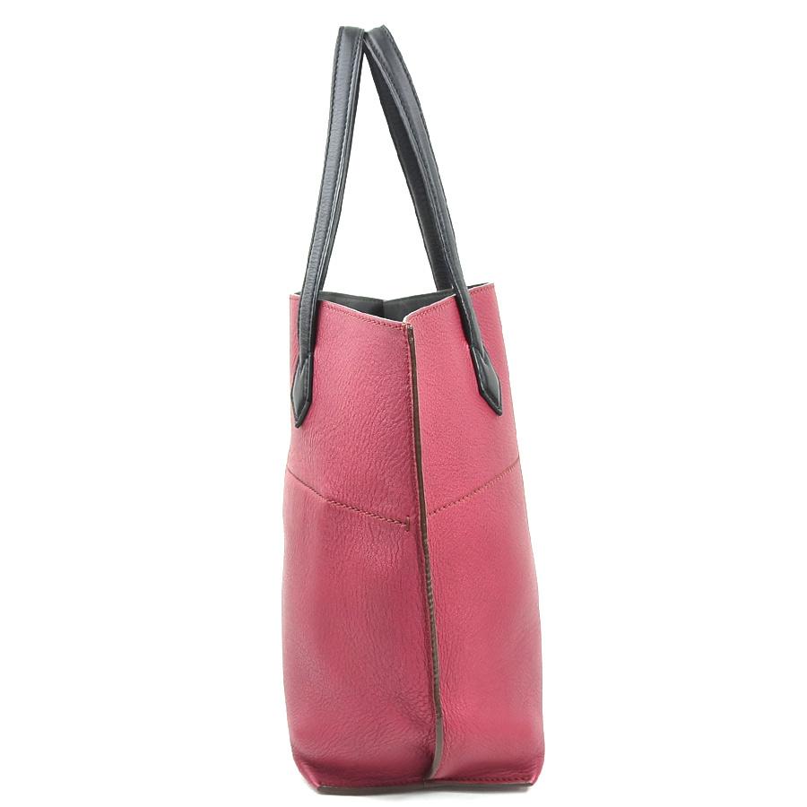 フェンディ FENDI ハンドバッグ トートバッグ オールイン ショッピング レザー ボルドー/ブラック