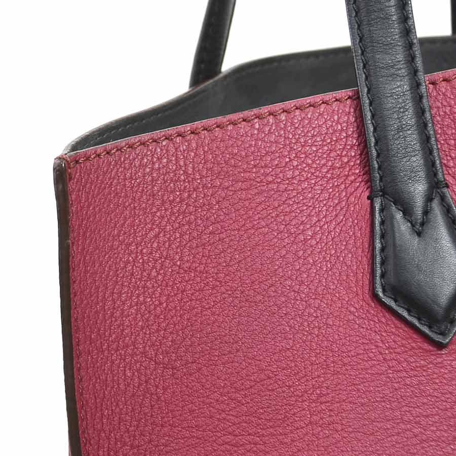 フェンディ FENDI ハンドバッグ トートバッグ オールイン ショッピング レザー ボルドー/ブラック