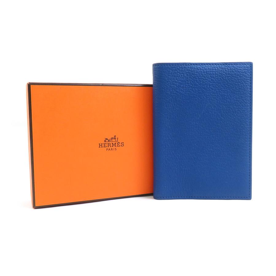 エルメス同革使用の手帳カバー HERMES（エルメス） 手帳カバー レザー ブルー : ブランドバリュー