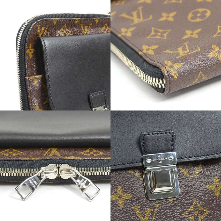 LOUIS VUITTON ルイ ヴィトン ポルト ドキュマン モノグラムマカサー クラッチバッグ ブラウン/ブラック 14057 メンズ【中古】 e60991a LOUIS VUITTON（ルイ・ヴィトン） ルイ ヴィトン クラッチバッグ