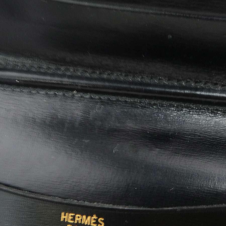 エルメス HERMES 手帳カバー レザー ブラックの画像