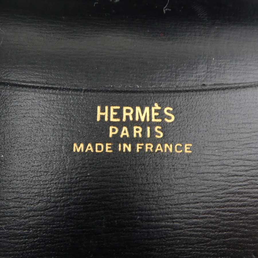 エルメス HERMES 手帳カバー レザー ブラックの画像