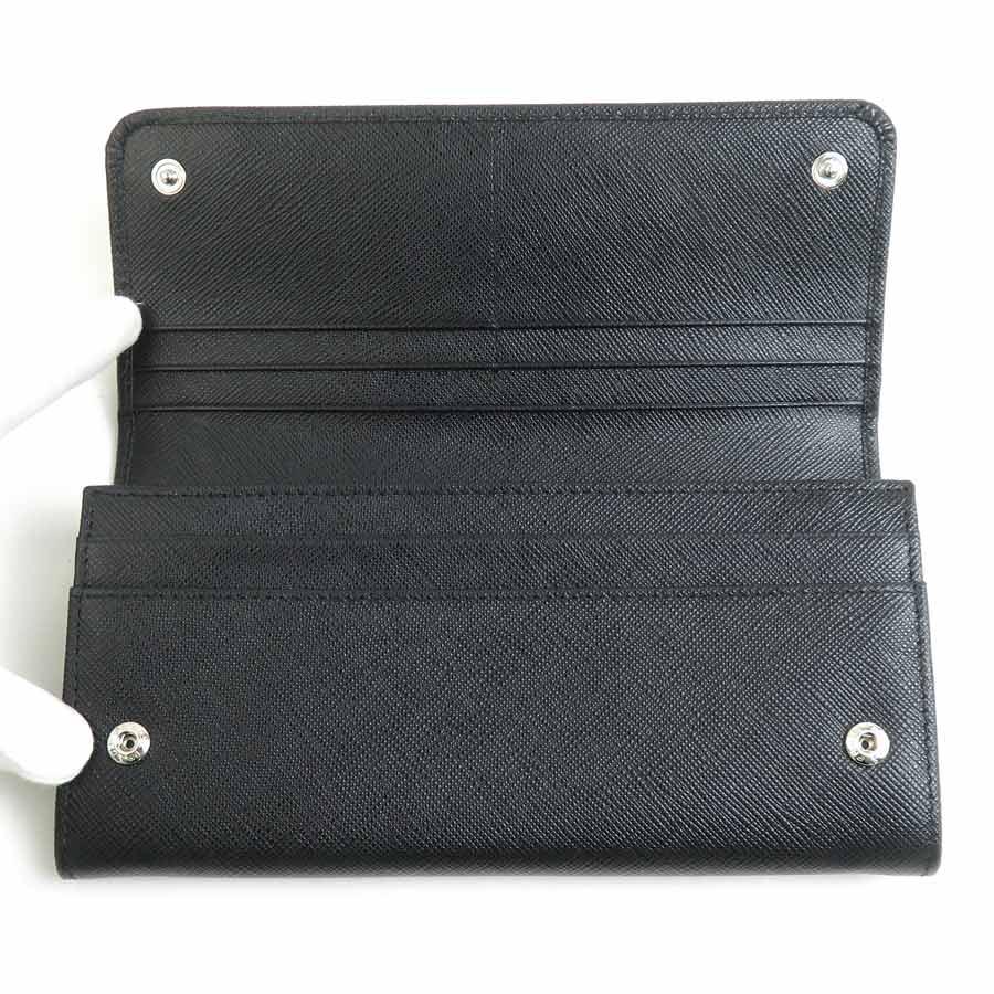PRADA（プラダ） 長財布 SAFFIANO ROBOT レザー/メタル ブラック