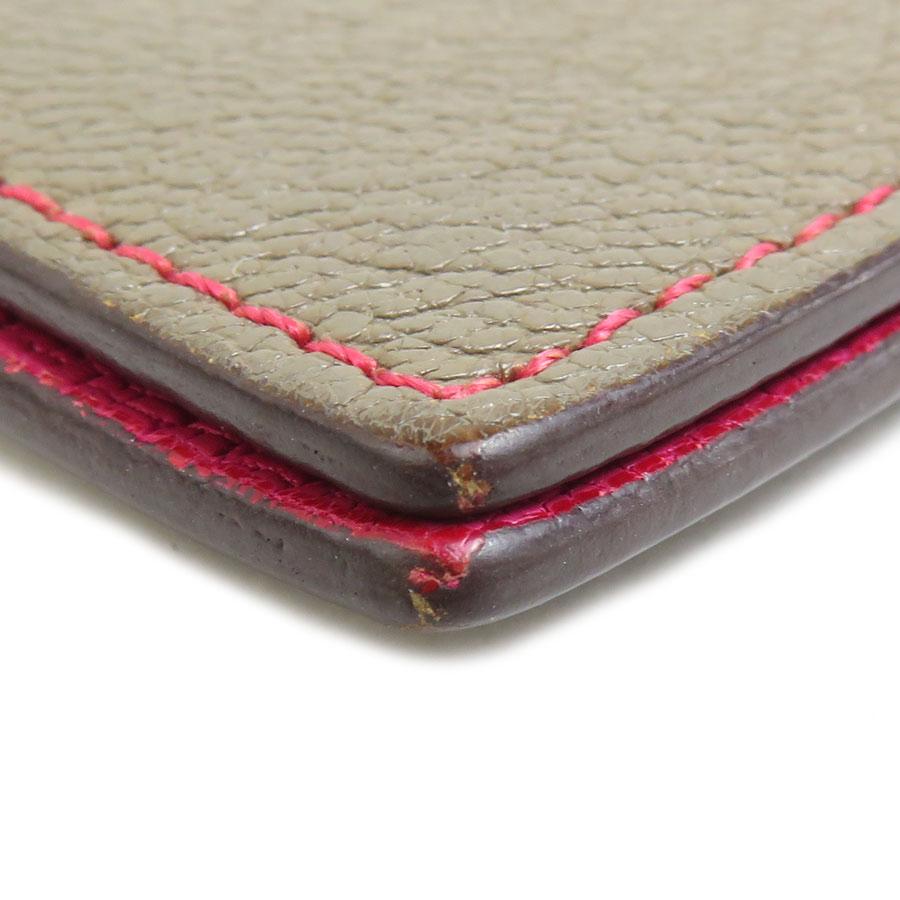 HERMES（エルメス） 手帳カバー レザー グレージュ/マゼンタ