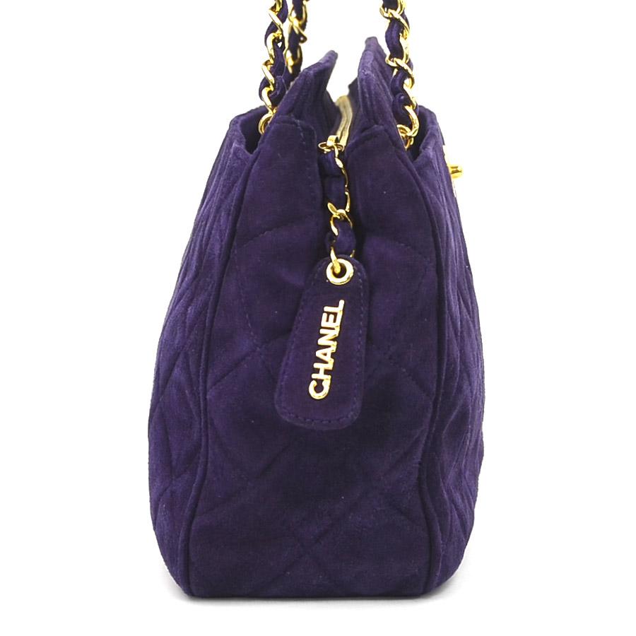 シャネル CHANEL ショルダーバッグ スエード/メタル パープル/ゴールド レディース 送料無料【中古】 e61094g CHANEL（シャネル） ショルダーバッグ スエード/メタル パープル