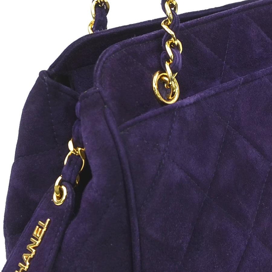 シャネル CHANEL ショルダーバッグ スエード/メタル パープル/ゴールド レディース 送料無料【中古】 e61094g CHANEL（シャネル） ショルダーバッグ スエード/メタル パープル