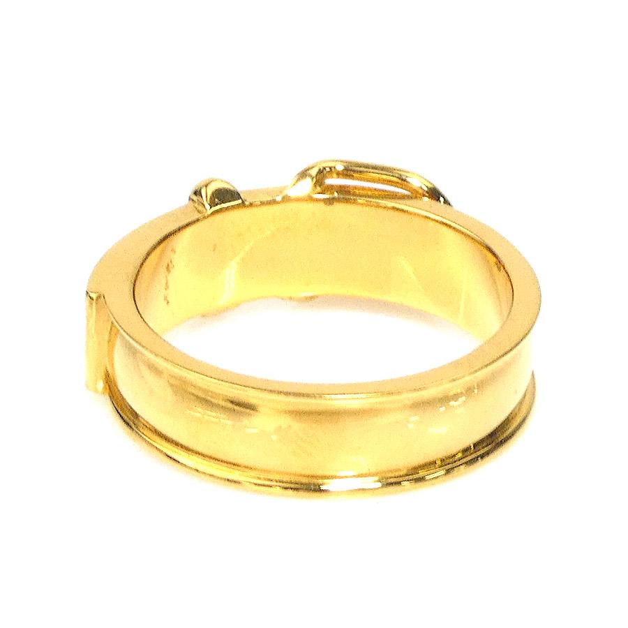 HERMES（エルメス） スカーフリング ベルトモチーフ メタル ゴールド