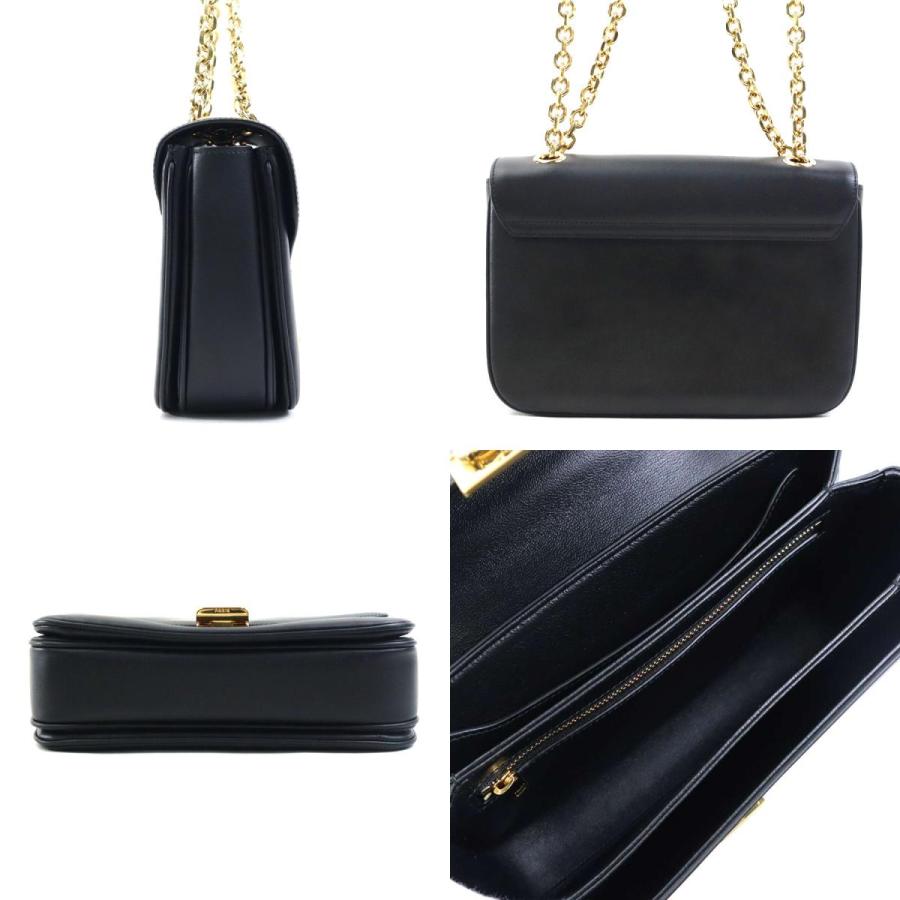 CELINE セリーヌ Small C Bag ショルダーバッグ ブラック/ゴールド 14054 レディース【中古】 e61112a CELINE（セリーヌ） ショルダーバッグ Small C Bag レザー/メタル