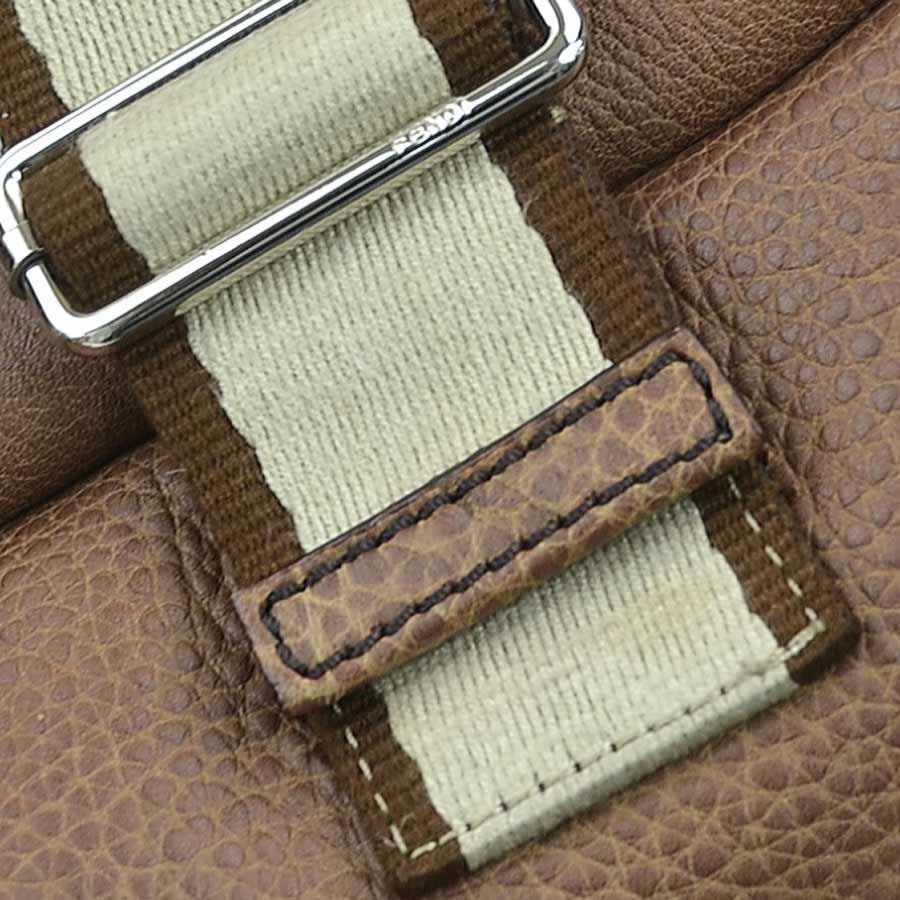フェンディ FENDI ハンドバッグ セレリア レザー/キャンバス ブラウン