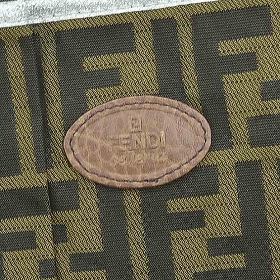 フェンディ FENDI ハンドバッグ セレリア レザー/キャンバス ブラウン