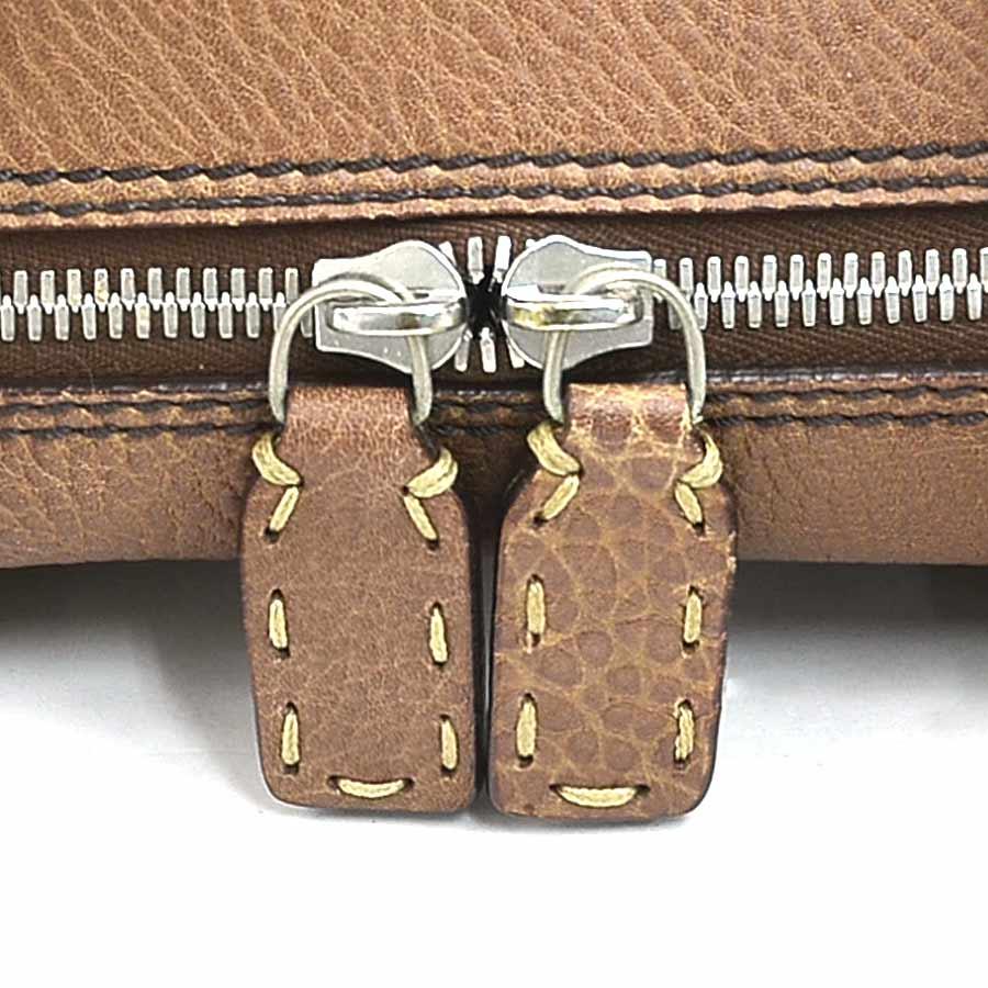 フェンディ FENDI ハンドバッグ セレリア レザー/キャンバス ブラウン
