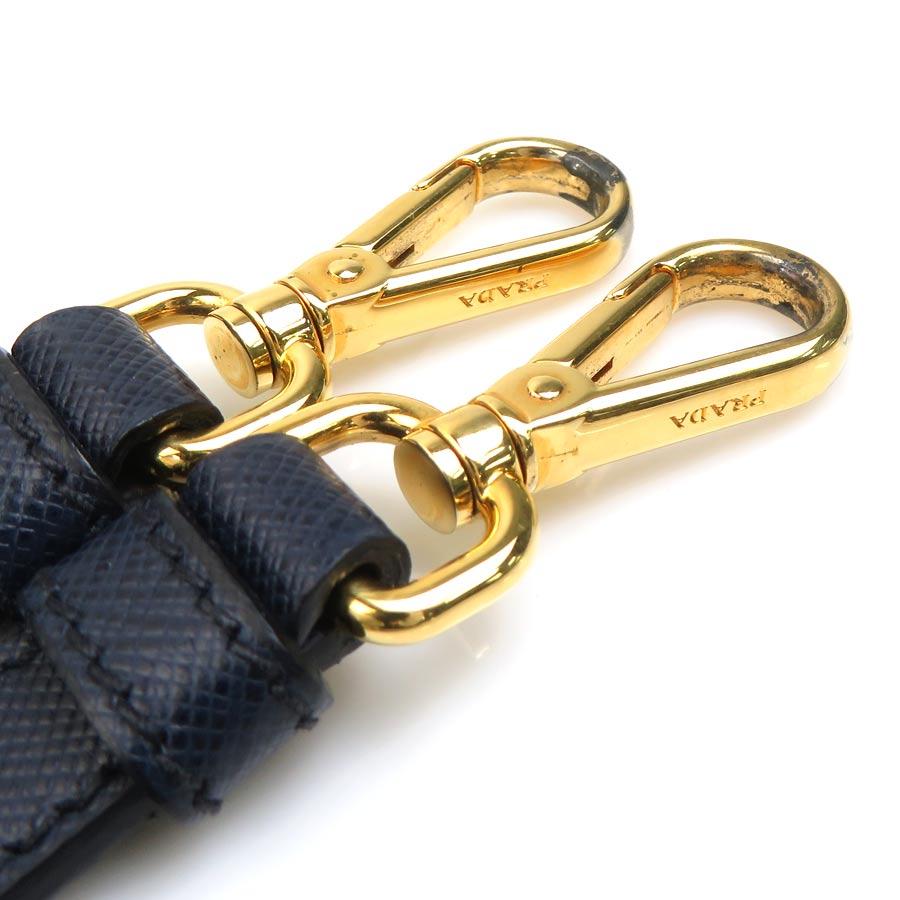PRADA（プラダ） ハンドバッグ ショルダーバッグ レザー ネイビー
