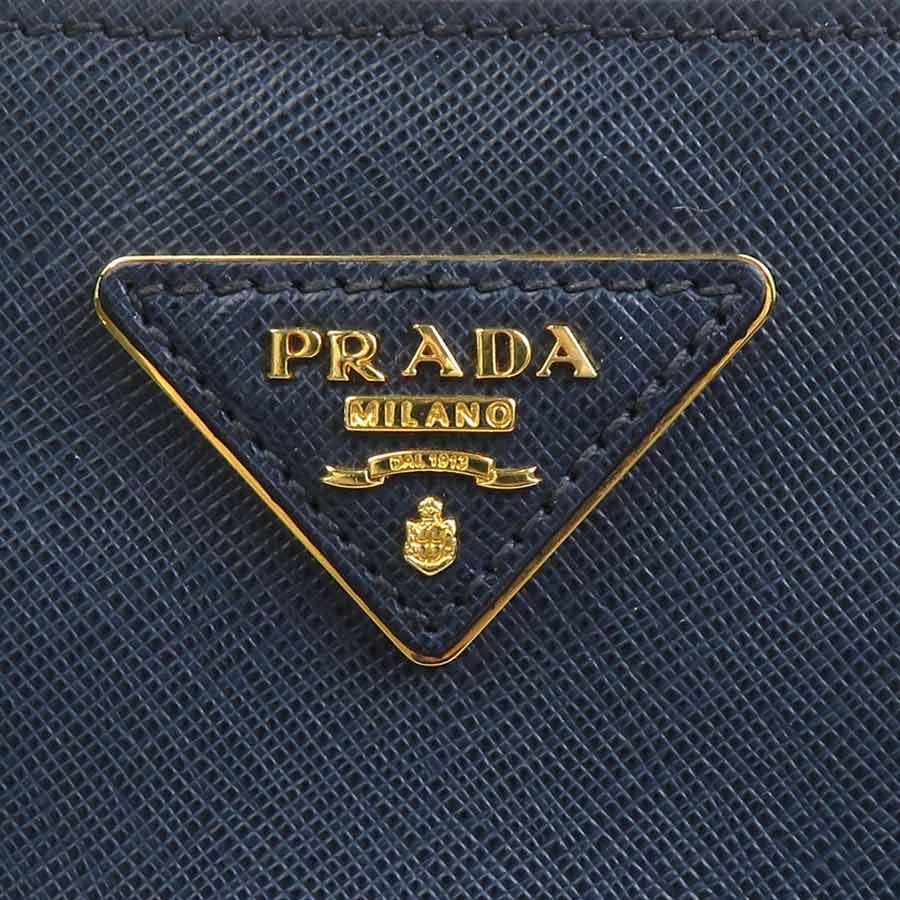PRADA（プラダ） ハンドバッグ ショルダーバッグ レザー ネイビー