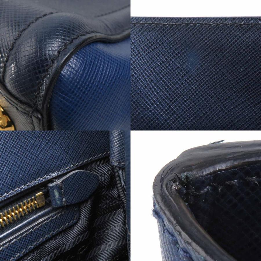 PRADA（プラダ） ハンドバッグ ショルダーバッグ レザー ネイビー