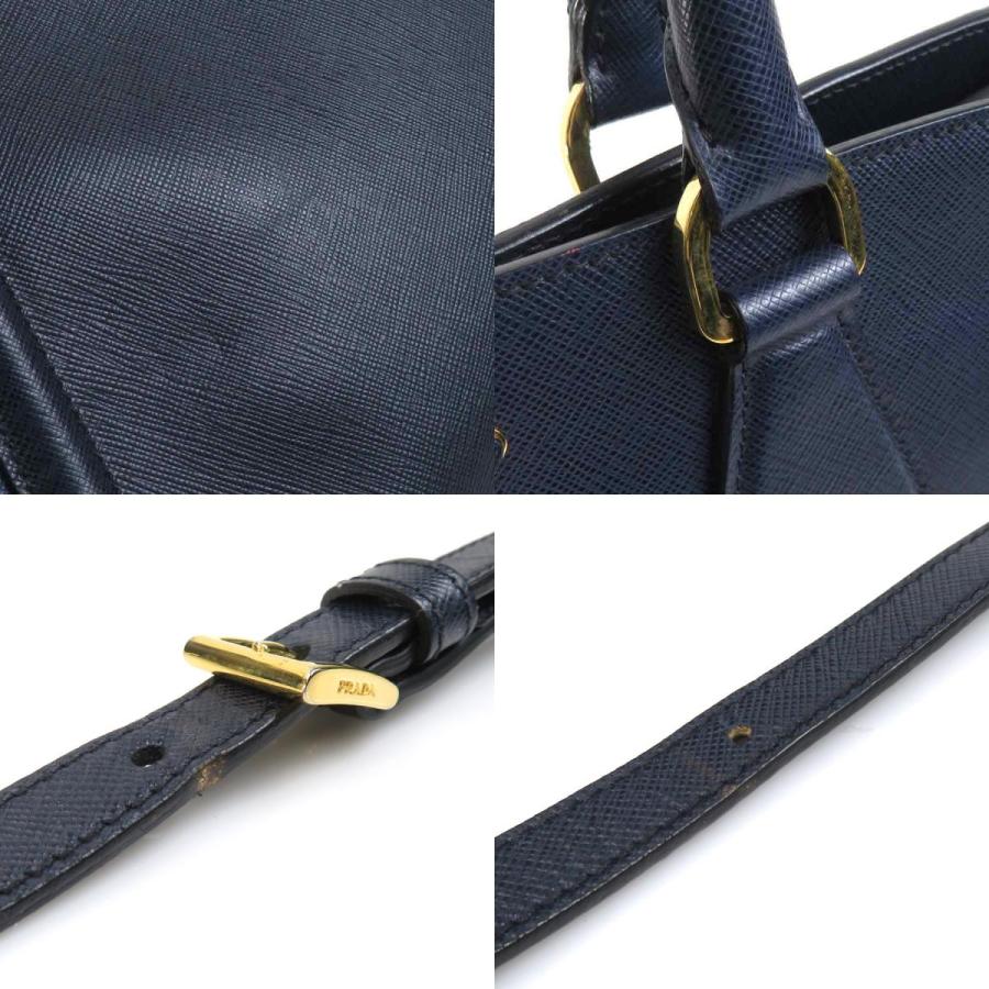 PRADA（プラダ） ハンドバッグ ショルダーバッグ レザー ネイビー
