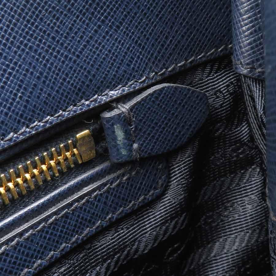 PRADA（プラダ） ハンドバッグ ショルダーバッグ レザー ネイビー
