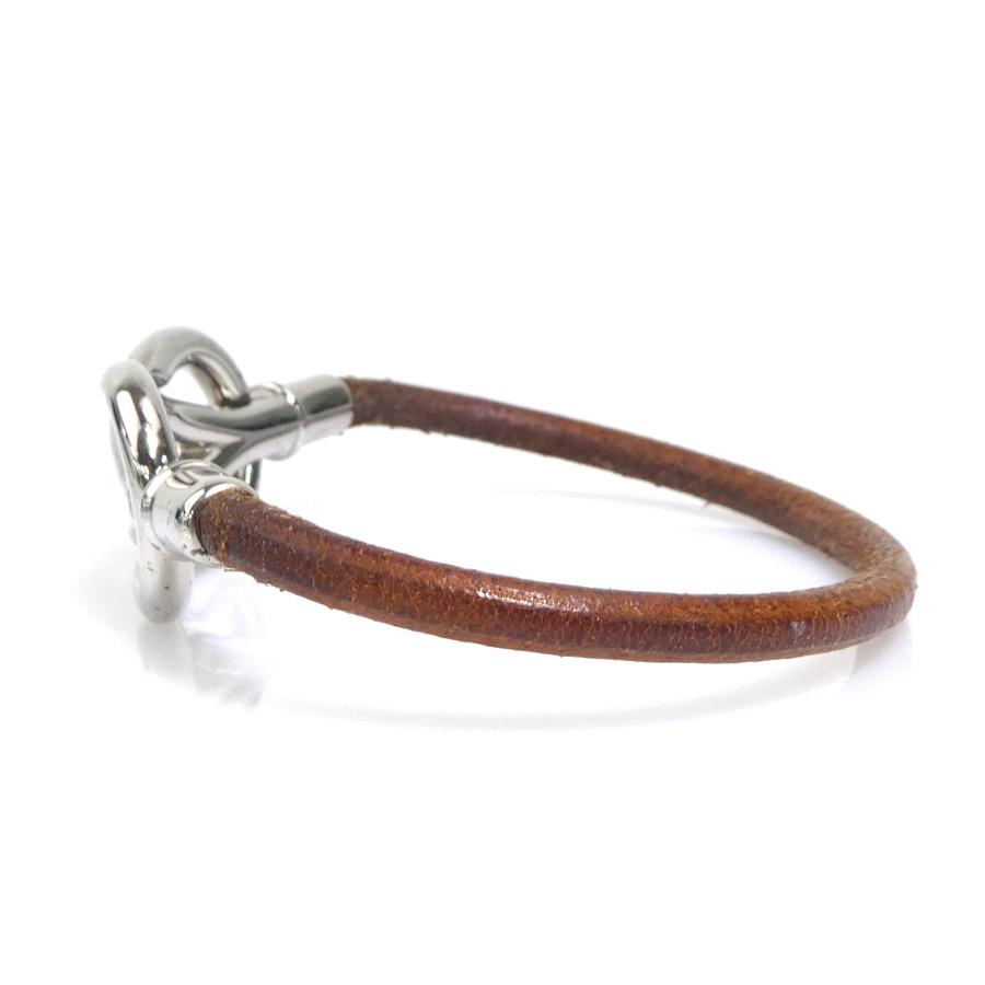 エルメス　アタメ　バングル　美品 HERMES（エルメス） ブレスレット アタメ レザー/メタル ブラウン