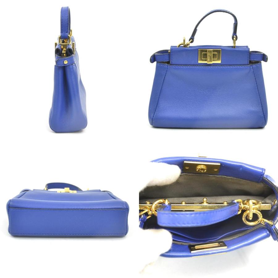 FENDI フェンディ マイクロピーカブー 8M0355-K47 斜め掛けショルダーバッグ ハンドバッグ ブルー 14067 レディース【中古】 e61194a FENDI（フェンディ） 斜め掛けショルダーバッグ ハンドバッグ マイクロ
