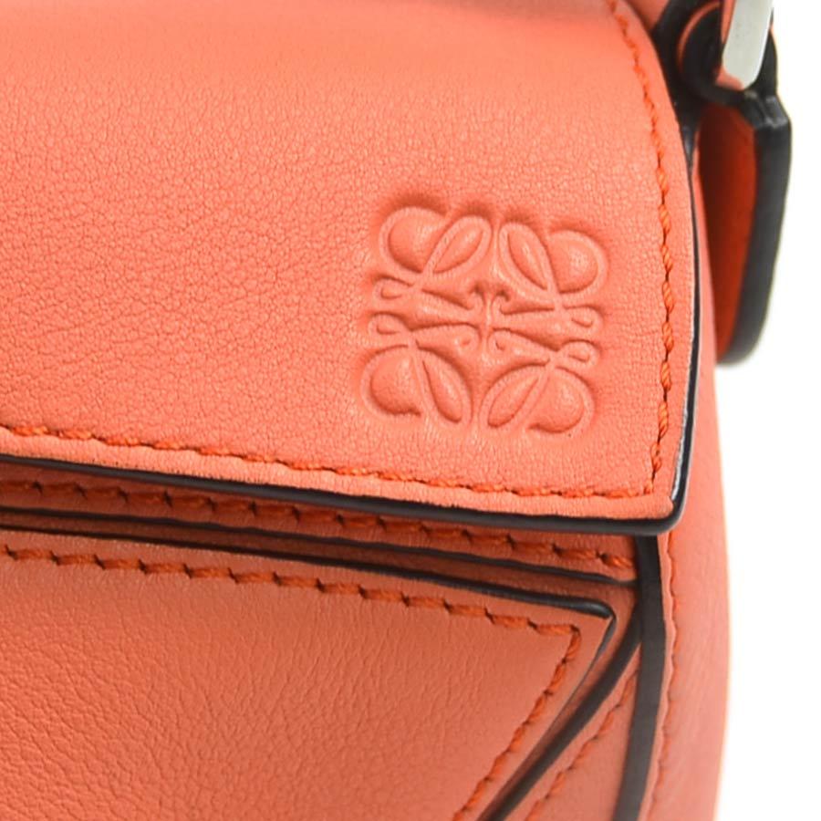 LOEWE ロエベ パズルエッジ パズル チェーンバッグ ショルダー オレンジ パズルエッジ バッグ ミニ（ラフィア&カーフ） マルチカラー - ロエベ