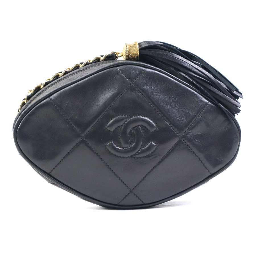CHANEL（シャネル） クラッチバッグ レザー ブラック : ブランド