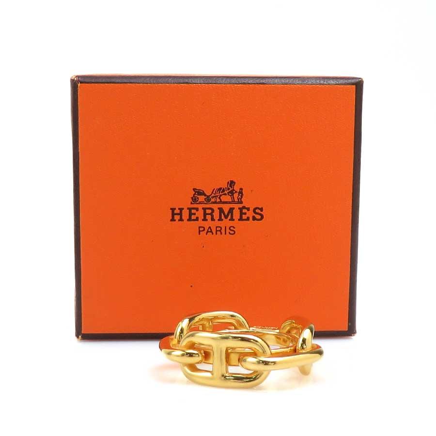 HERMES（エルメス） スカーフリング シェーヌダンクル メタル ゴールド