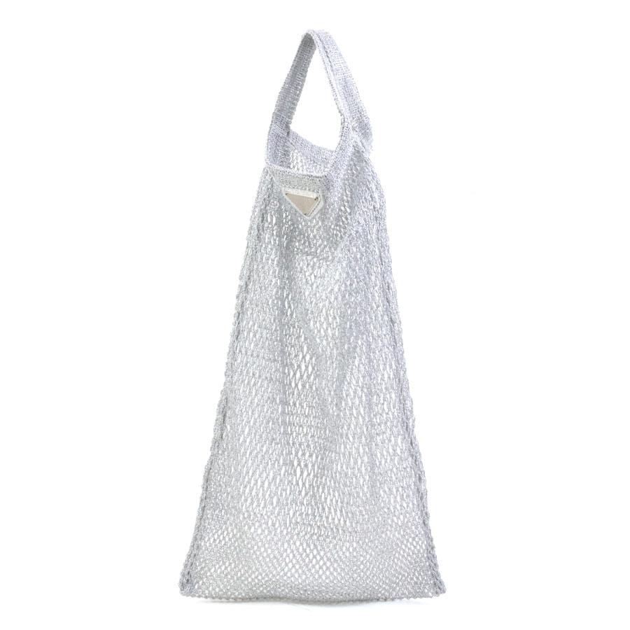 プラダ シルバー ハンドバッグ 中型 プラダ PRADA ハンドバッグ ショルダーバッグ シルバー サフィアーノ