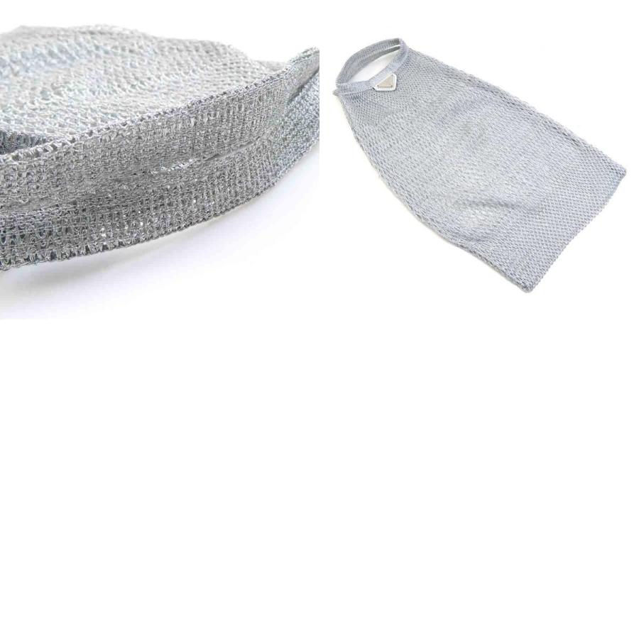 PRADA（プラダ） ハンドバッグ メッシュバッグ コットン シルバー