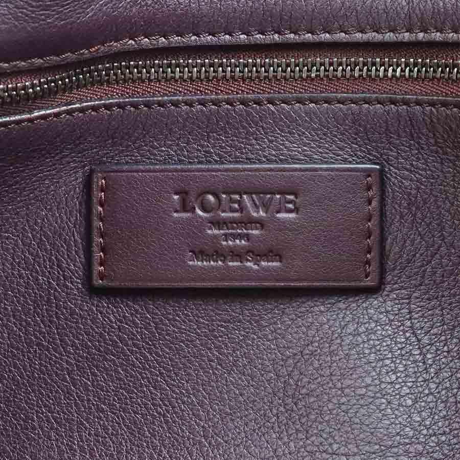 LOEWE（ロエベ） ハンドバッグ アナグラム レザー バーガンディ