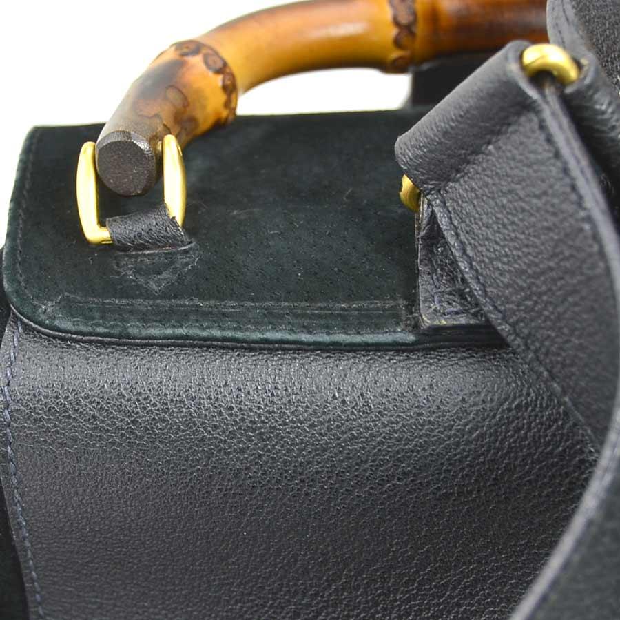 グッチ GUCCI リュック バンブー スエード/レザー ブラック_10