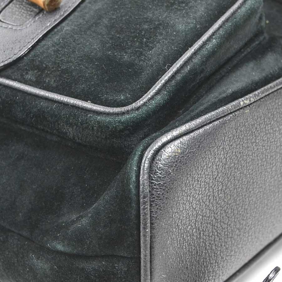 グッチ GUCCI リュック バンブー スエード/レザー ブラック_6