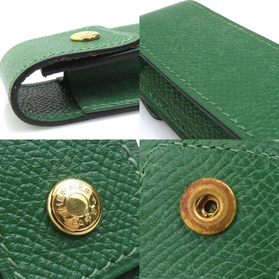 HERMES（エルメス） リップケース ガムケース レザー グリーン