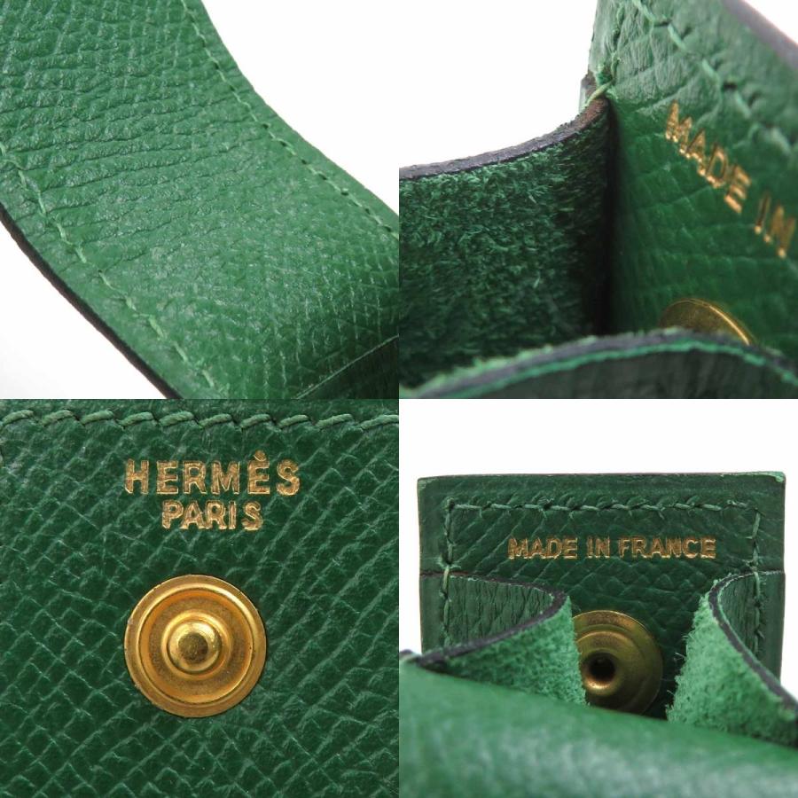 HERMES（エルメス） リップケース ガムケース レザー グリーン