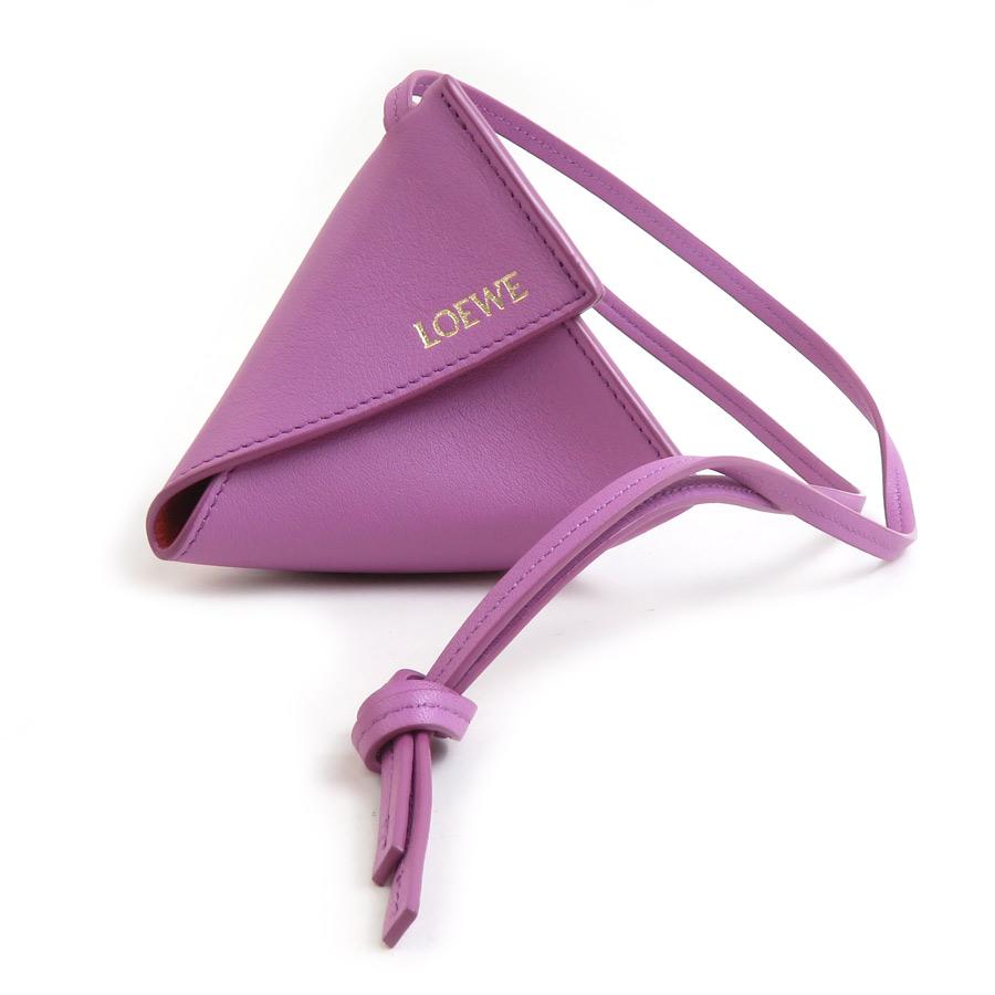LOEWE（ロエベ） ポーチ レザー パープル : ブランドバリュー - 通販 