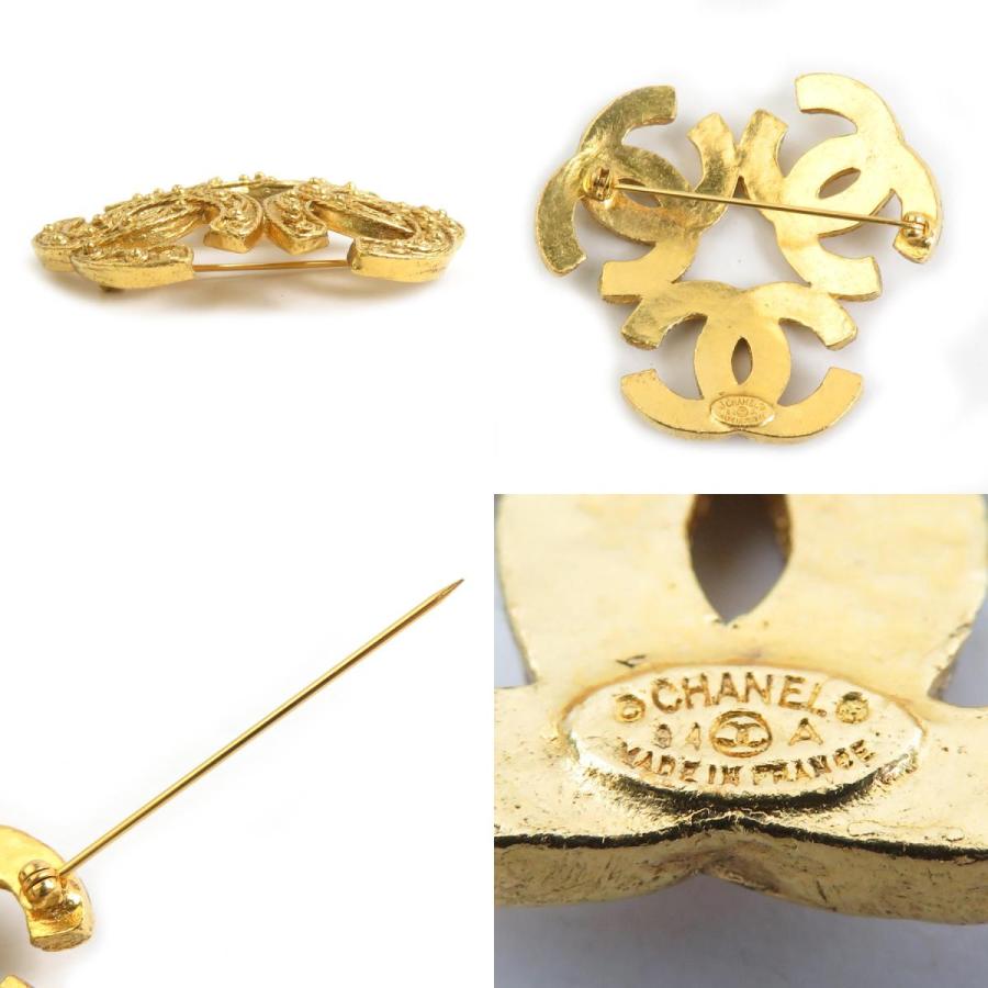 CHANEL（シャネル） ブローチ トリプルココマーク メタル ゴールド