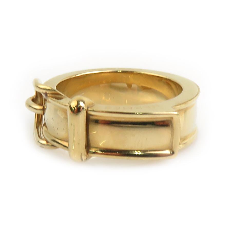 HERMES　エルメス　スカーフリング　ベルトモチーフ　ゴールド　刻印有 HERMES（エルメス） スカーフリング ベルトモチーフ メタル ゴールド