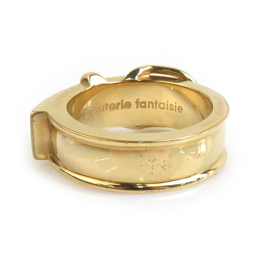 HERMES（エルメス） スカーフリング ベルトモチーフ メタル ゴールド