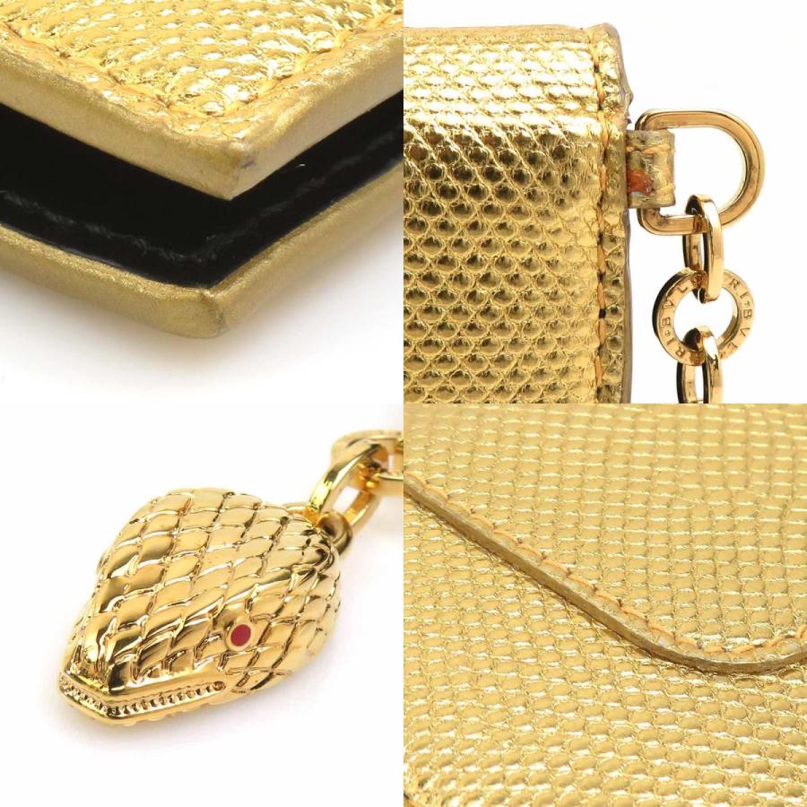 BVLGARI（ブルガリ） カードケース セルペンティ 型押しレザー/メタル