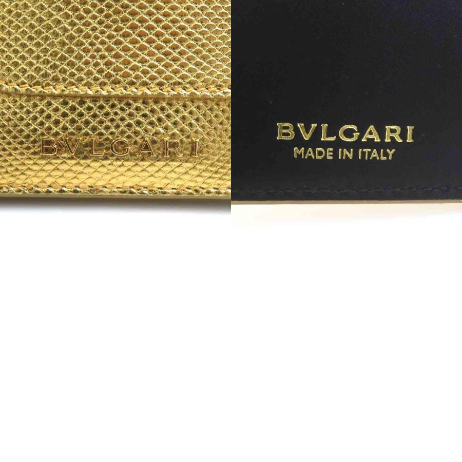 BVLGARI（ブルガリ） カードケース セルペンティ 型押しレザー/メタル