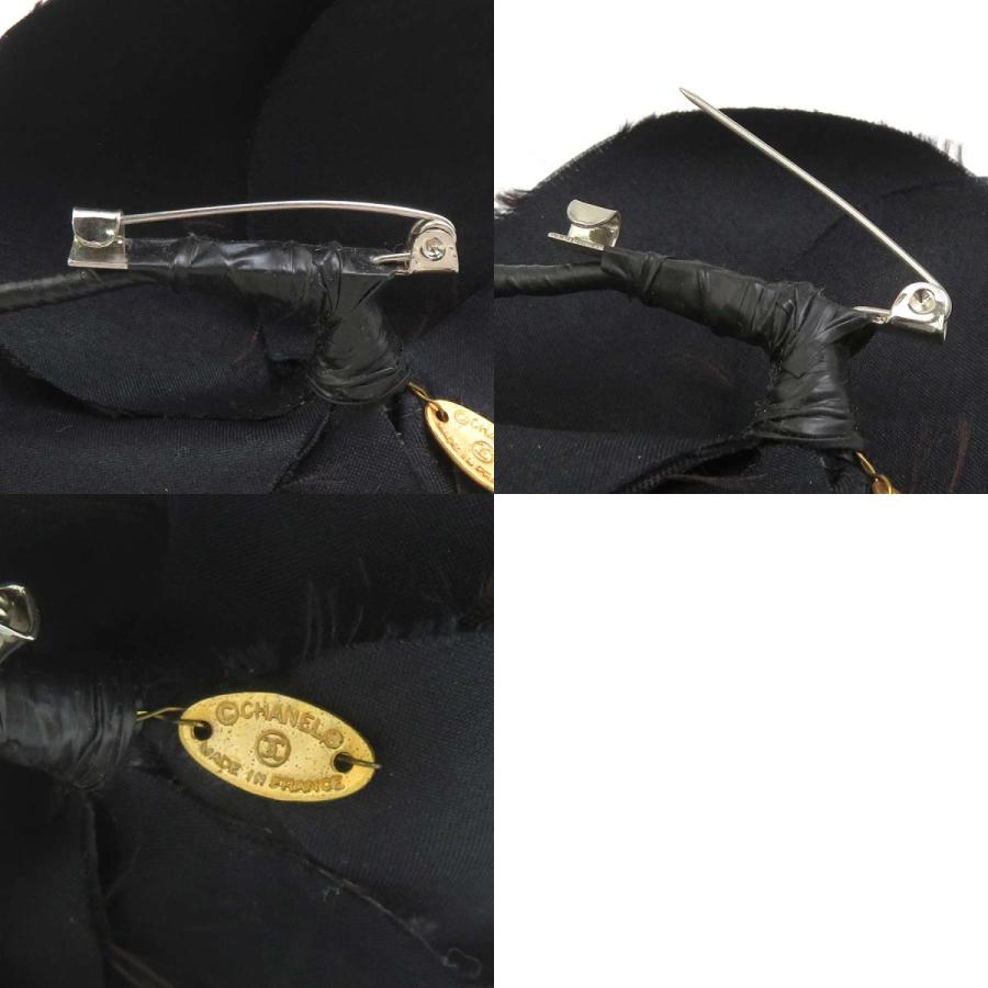 CHANEL（シャネル） ブローチ カメリア サテン ダークブラウン