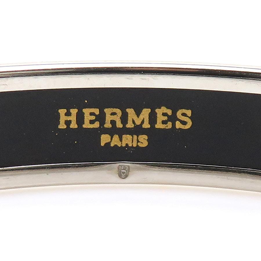 エルメス HERMES バングル ブレスレット エマイユ メタル/エナメル シルバー/レッド/マルチカラー_7