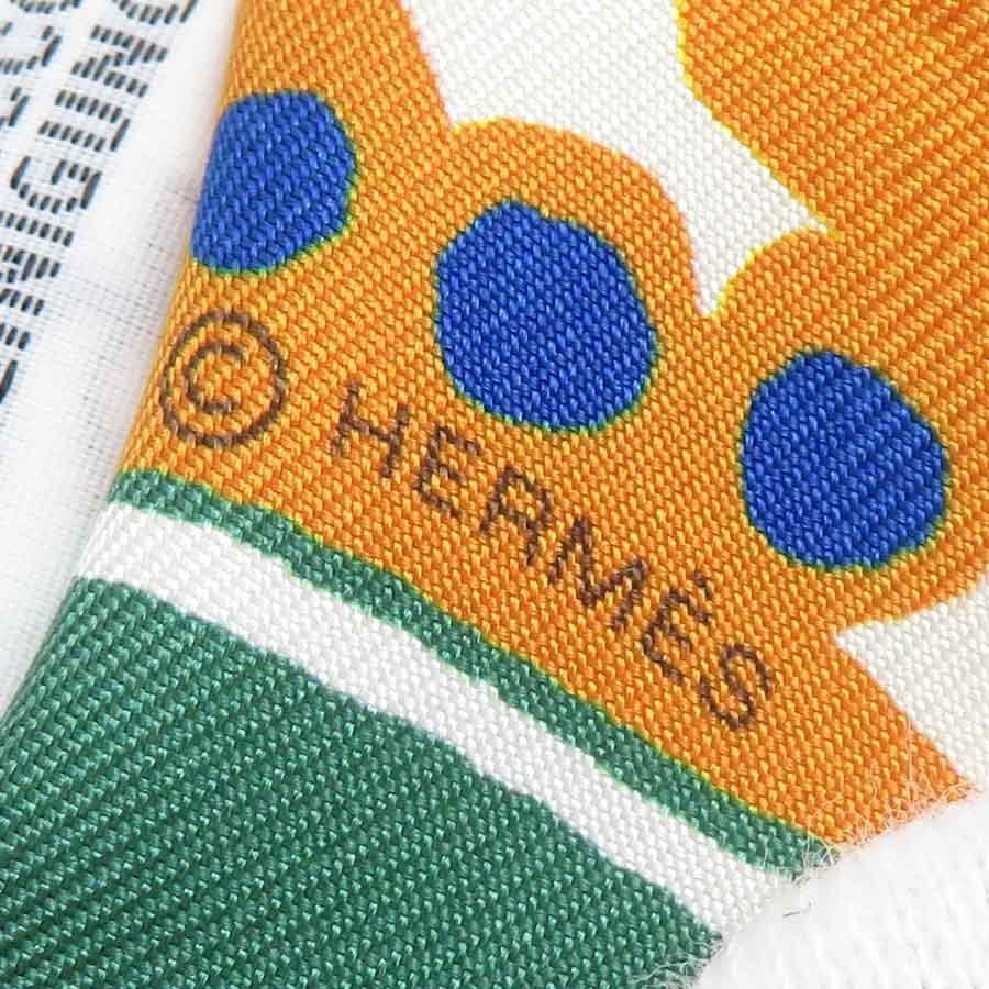 HERMES ツイリー　HERMES エルメスシルクスカーフ カラフルデザイン HERMES（エルメス） スカーフ ツイリー シルク マルチカラー