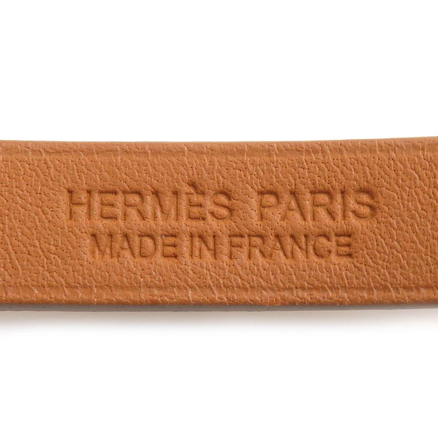 エルメス HERMES ブレスレット ミニケリー ドゥブルトゥール レザー/メタル モーヴピンク/ピンクゴールド_5