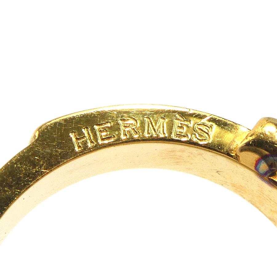 HERMES（エルメス） スカーフリング ベルトモチーフ メタル ゴールド