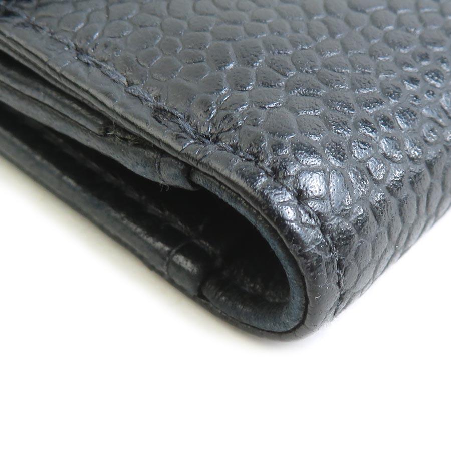 CHANEL シャネル 二つ折り財布 キャビアスキン レザー ブラック CHANEL（シャネル） 二つ折り財布 キャビアスキンレザー ブラック